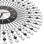 VIDAXL Horloge murale Metal 43 cm Noir