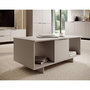 Voir la diapositive 3 : BEST MOBILIER Canterbury - table basse - beige - 2 niches et 2 portes - 100 cm