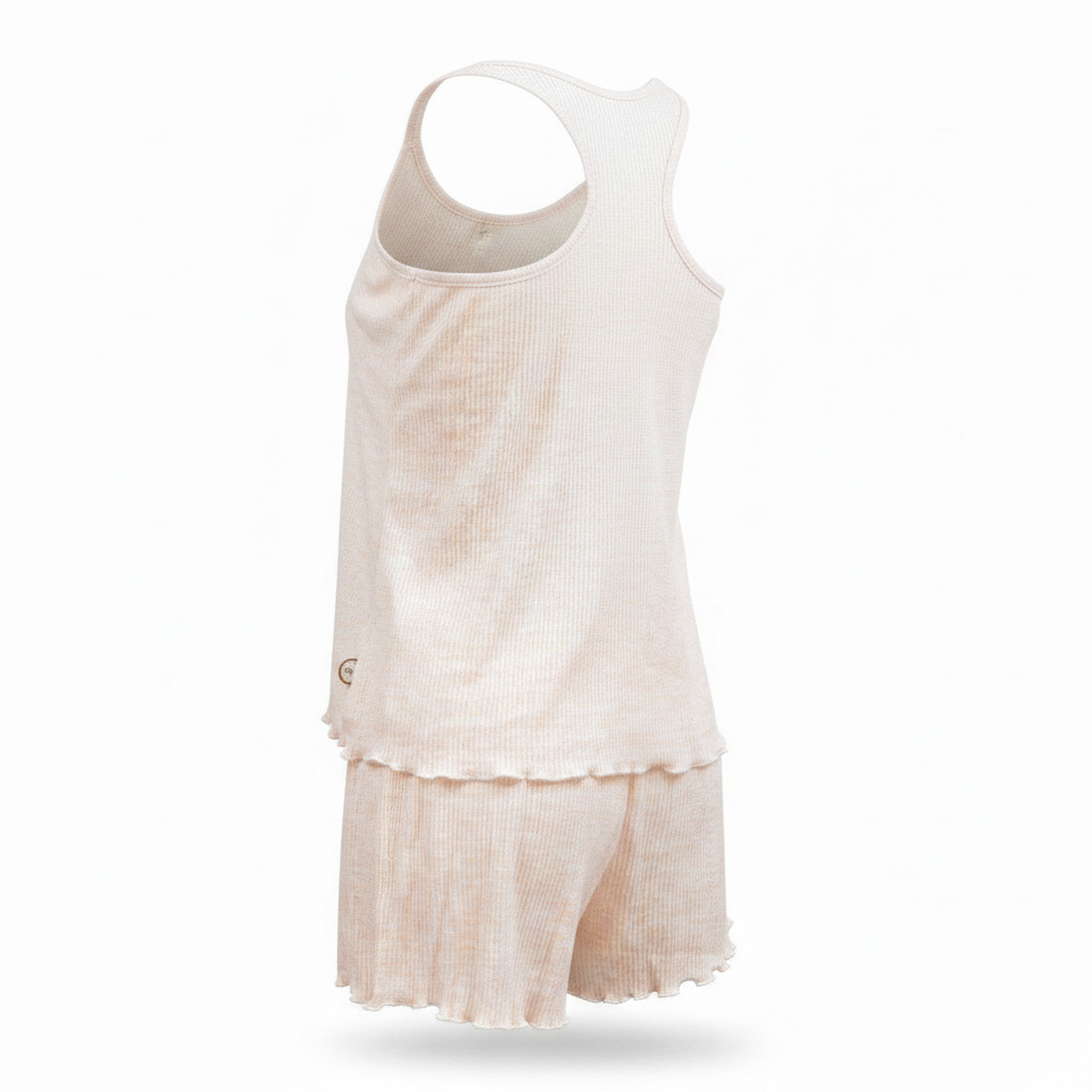 Voir la diapositive 3 : OZABI Infinitif paris ensemble pyjama short femme débardeur et short maille douce