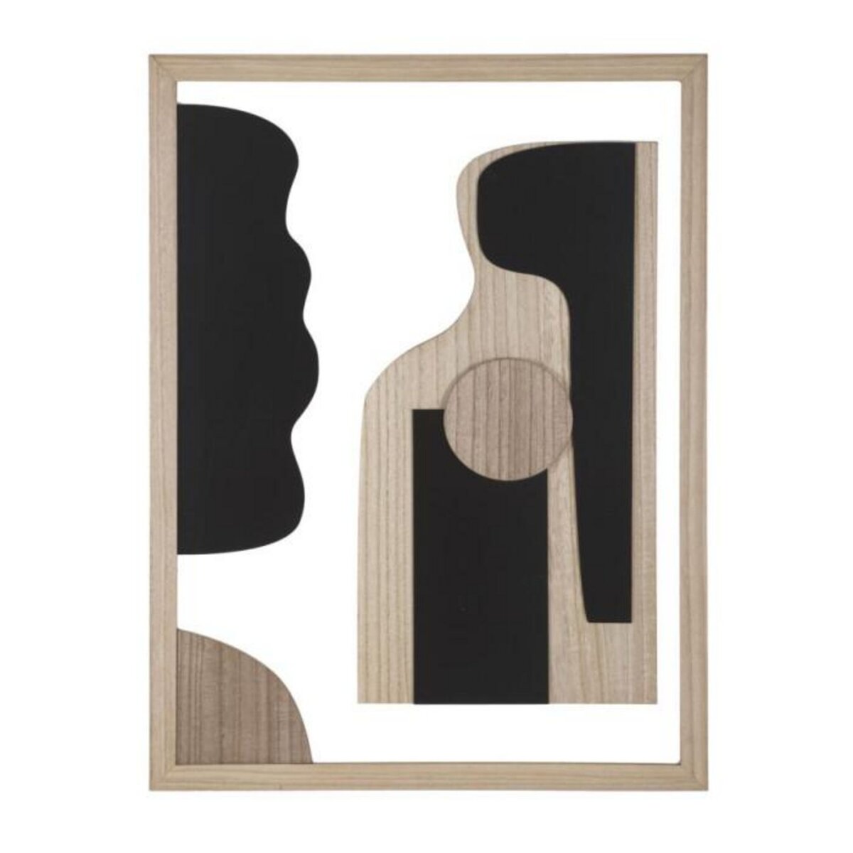 Paris Prix Décoration Murale Encadrée  Astry  80cm Naturel & Noir