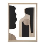 Paris Prix Décoration Murale Encadrée  Astry  80cm Naturel & Noir