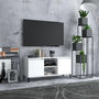 Voir la diapositive 1 : VIDAXL Meuble TV avec pieds en metal Blanc 103,5x35x50 cm