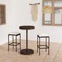 Voir la diapositive 1 : VIDAXL Ensemble de bar de jardin 3pcs coussins Resine tressee Marron
