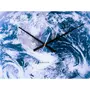 Karlsson Horloge murale en verre Earth - Bleu