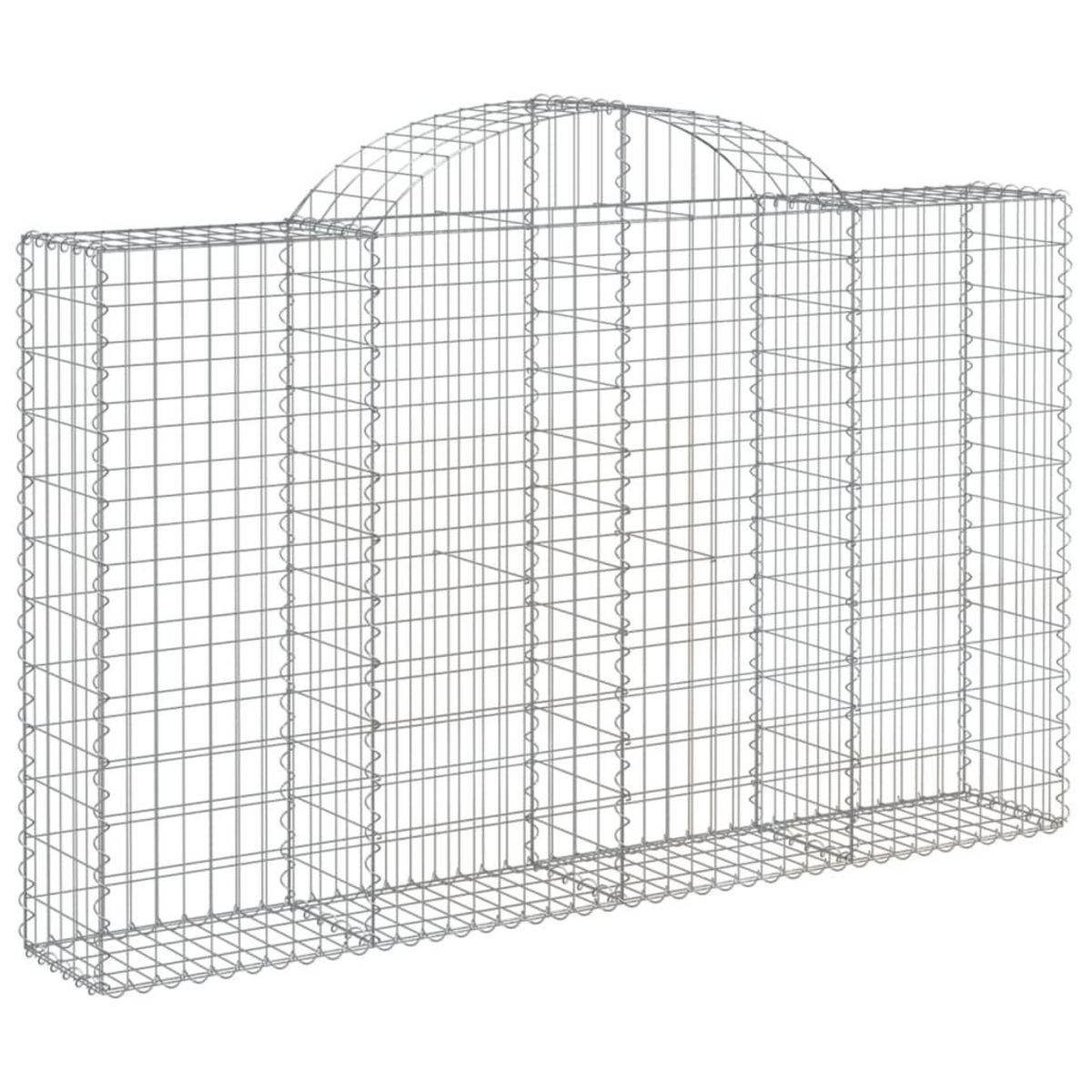 VIDAXL Paniers a gabions arques 40 pcs 200x30x120/140 cm Fer galvanise