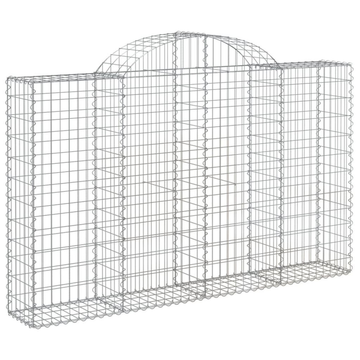 VIDAXL Paniers a gabions arques 40 pcs 200x30x120/140 cm Fer galvanise