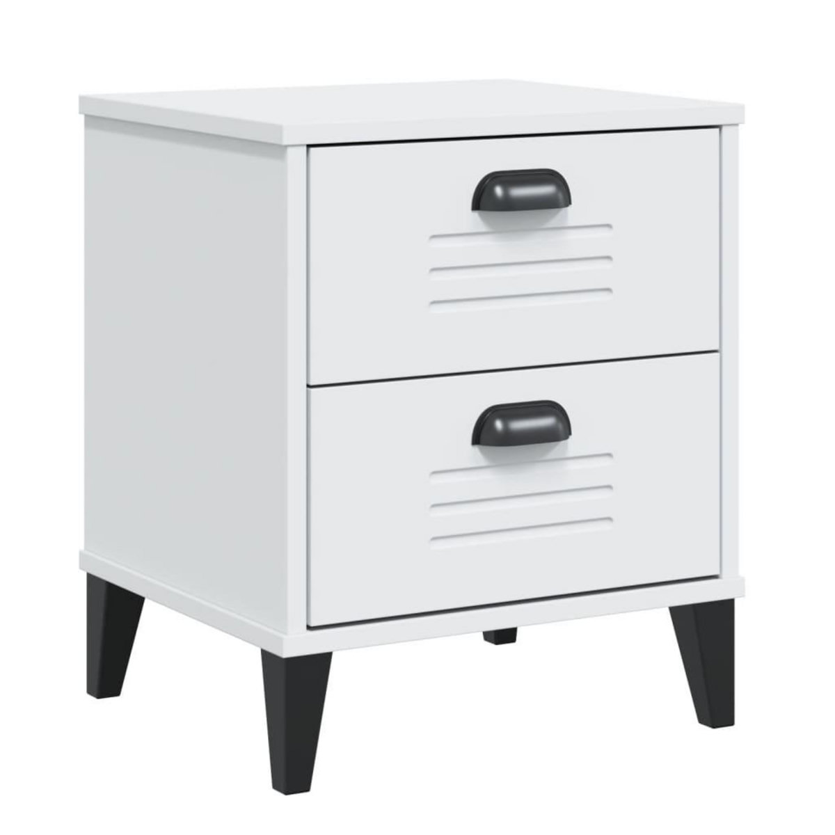 VIDAXL Table de chevet VIKEN blanc bois d'ingenierie
