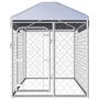Voir la diapositive 2 : VIDAXL Chenil d'exterieur avec toit pour chiens 200x100x125 cm