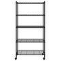 Voir la diapositive 3 : VIDAXL Etagere de rangement 5 niveaux roues 75x35x155 cm Noir 250 kg