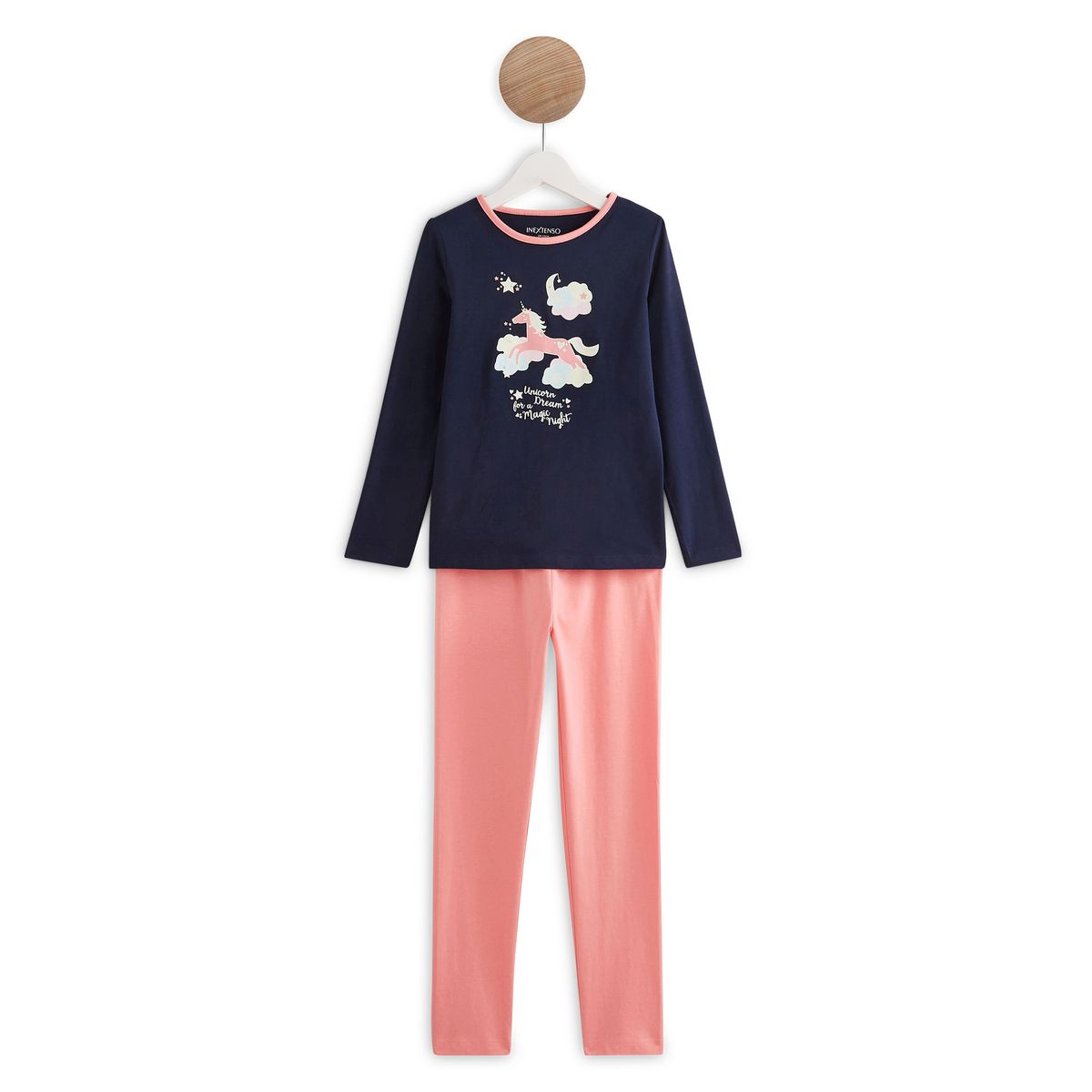 IN EXTENSO Pyjama phosphorescent coton bio licorne fille