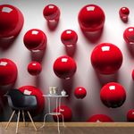 Paris Prix Papier Peint  Red Balls. Coloris disponibles : Multicolore