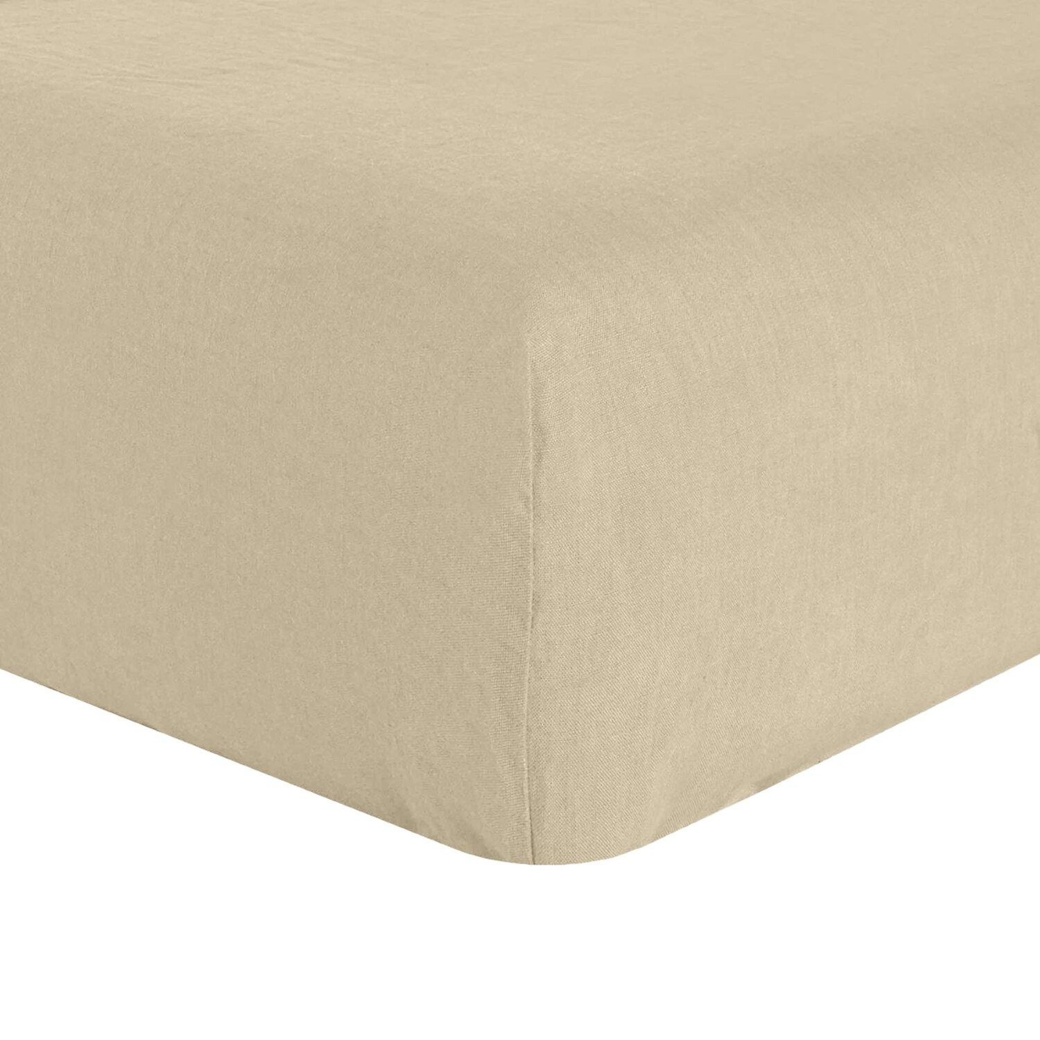 Voir la diapositive 6 : BATON ROUGE Drap housse 100% lin lavé 160g kiwi