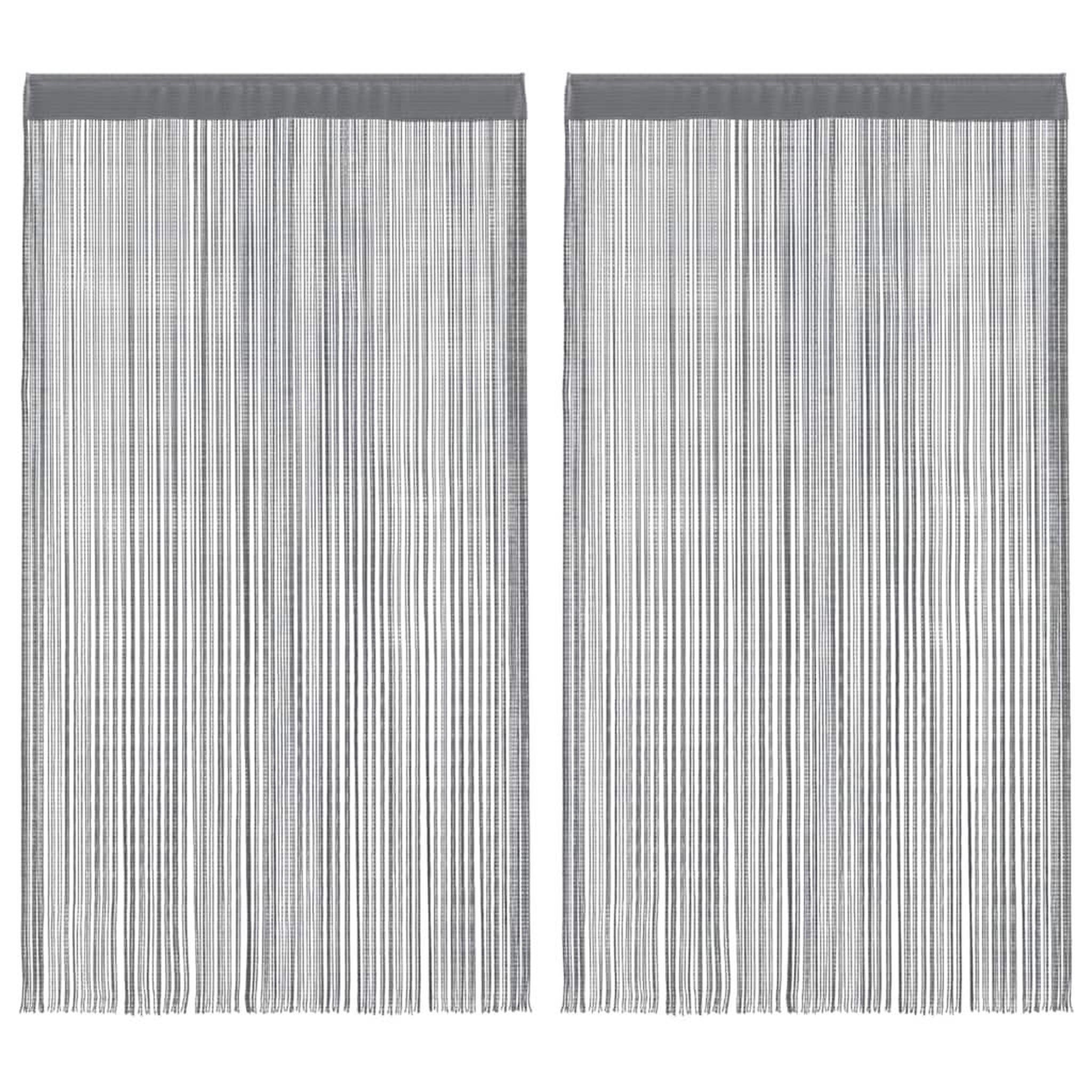 Voir la diapositive 2 : VIDAXL Rideau en fils 2 pcs 140 x 250 cm anthracite