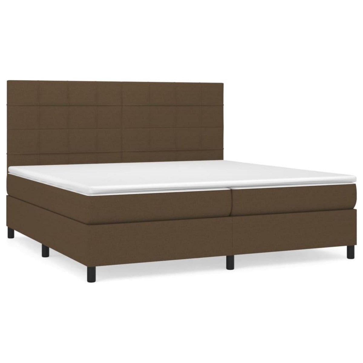 VIDAXL Sommier a lattes de lit avec matelas Marron fonce 200x200 cm