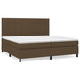 Voir la diapositive 1 : VIDAXL Sommier a lattes de lit avec matelas Marron fonce 200x200 cm