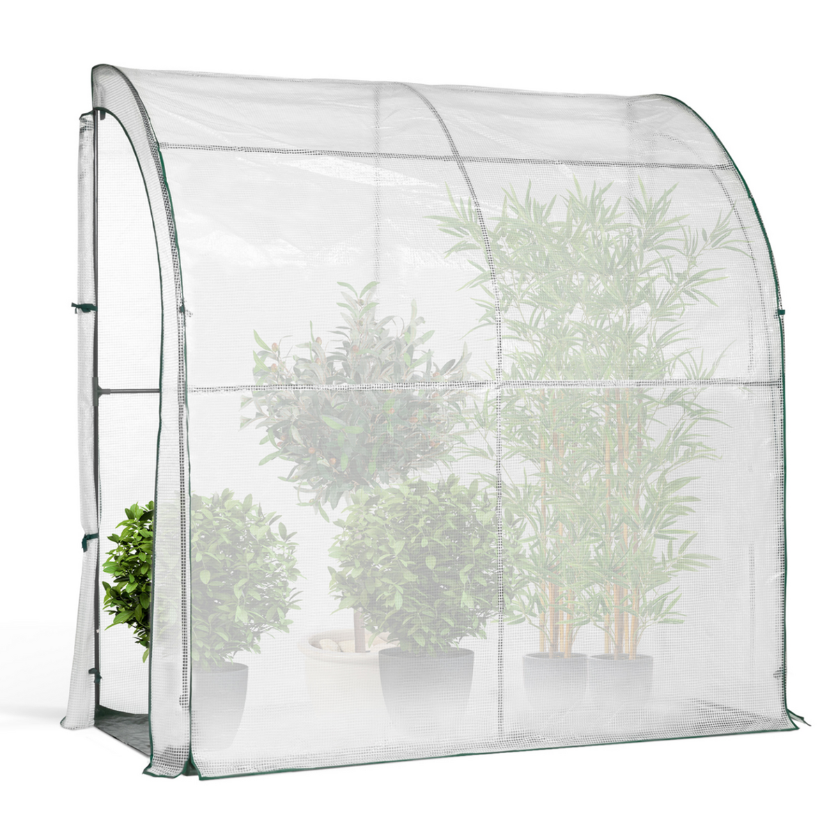 ID MARKET Serre d'hivernage murale adossée 200 x 80 x 160 cm balcon et terrasse