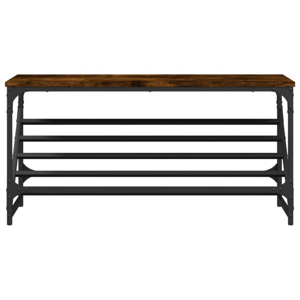 VIDAXL Etagere a chaussures chene fume 90x30x45 cm bois d'ingenierie