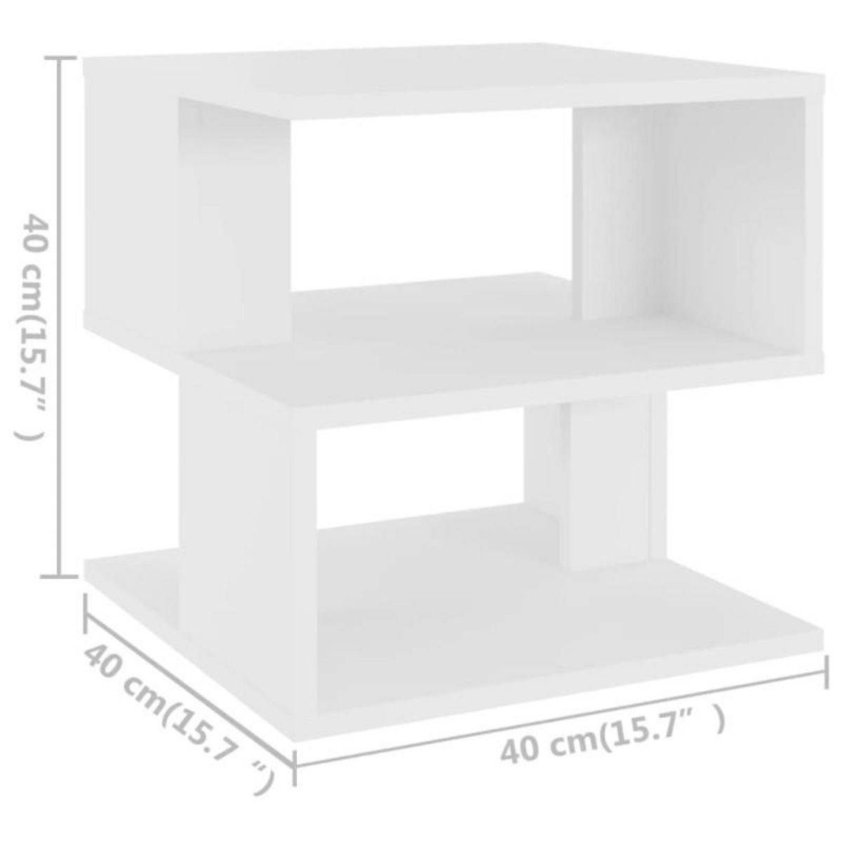 VIDAXL Table d appoint Blanc 40x40x40 cm Aggloméré