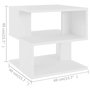 Voir la diapositive 6 : VIDAXL Table d appoint Blanc 40x40x40 cm Aggloméré