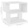 Voir la diapositive 6 : VIDAXL Table d appoint Blanc 40x40x40 cm Aggloméré