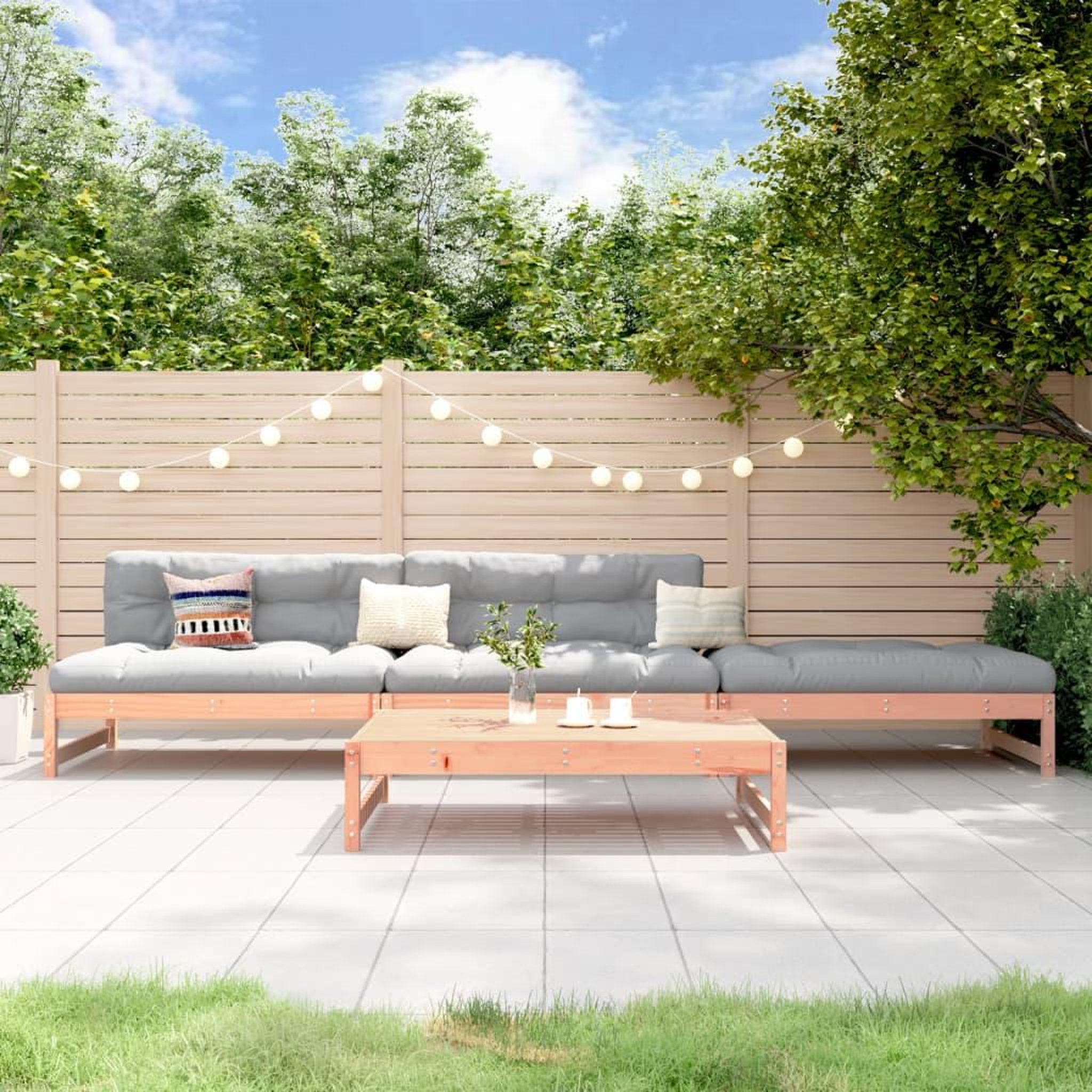 VIDAXL Salon de jardin 4 pcs bois massif douglas