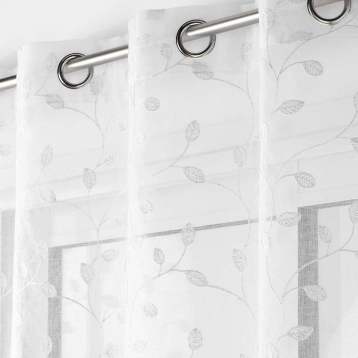 Paris Prix Rideau Voilage à Œillets  Edna  140x240cm Blanc