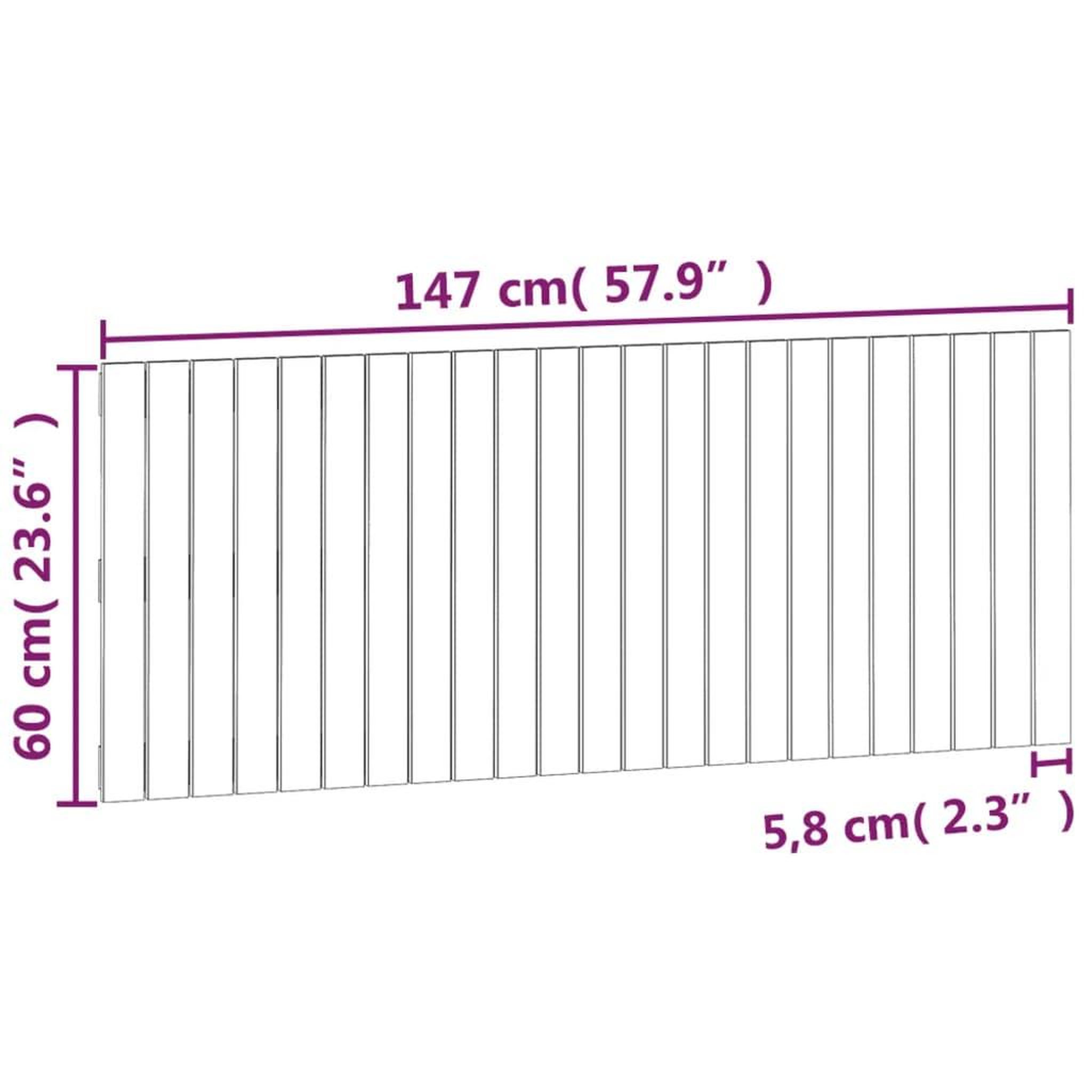 Voir la diapositive 6 : VIDAXL Tete de lit murale 147x3x60 cm Bois massif de pin