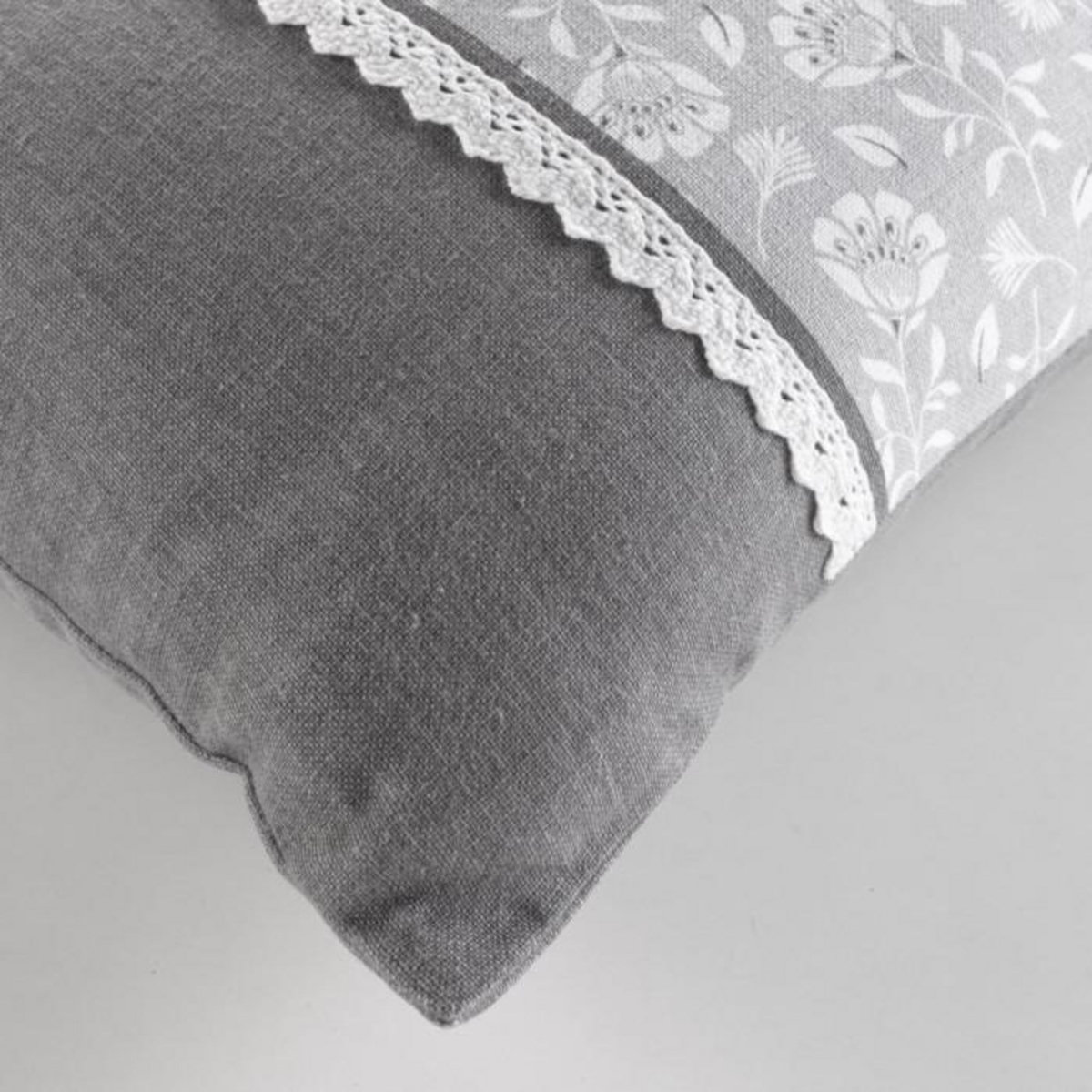 Paris Prix Coussin Déco Imprimé  Flavie  30x50cm Gris
