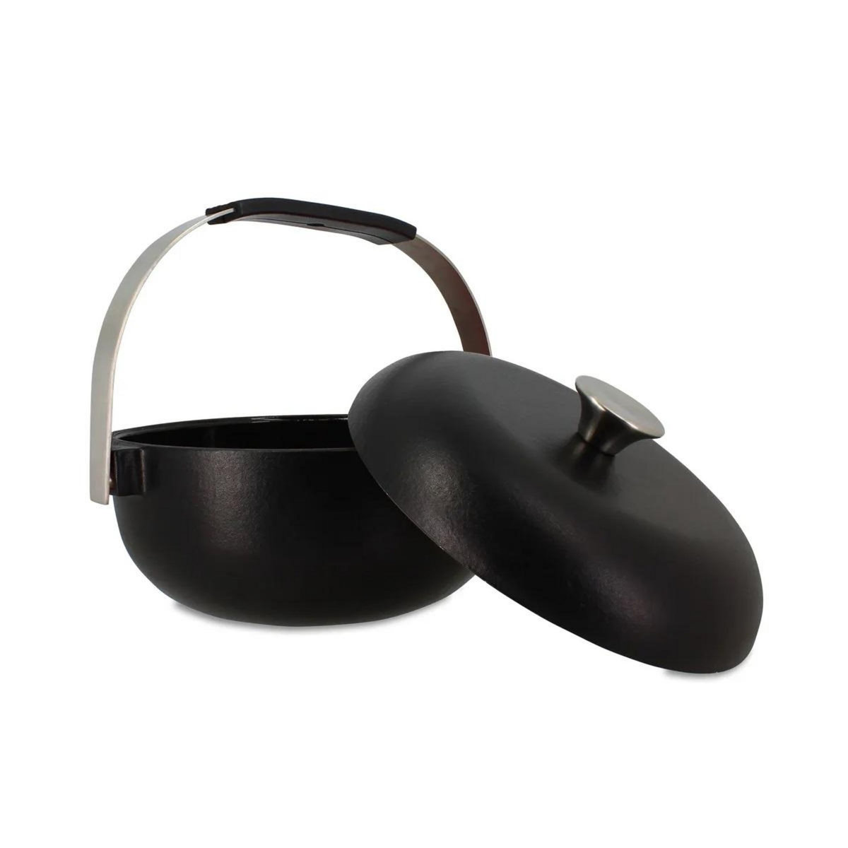 Ogo Cocotte ronde en fonte avec émail 24cm noir - 7930205