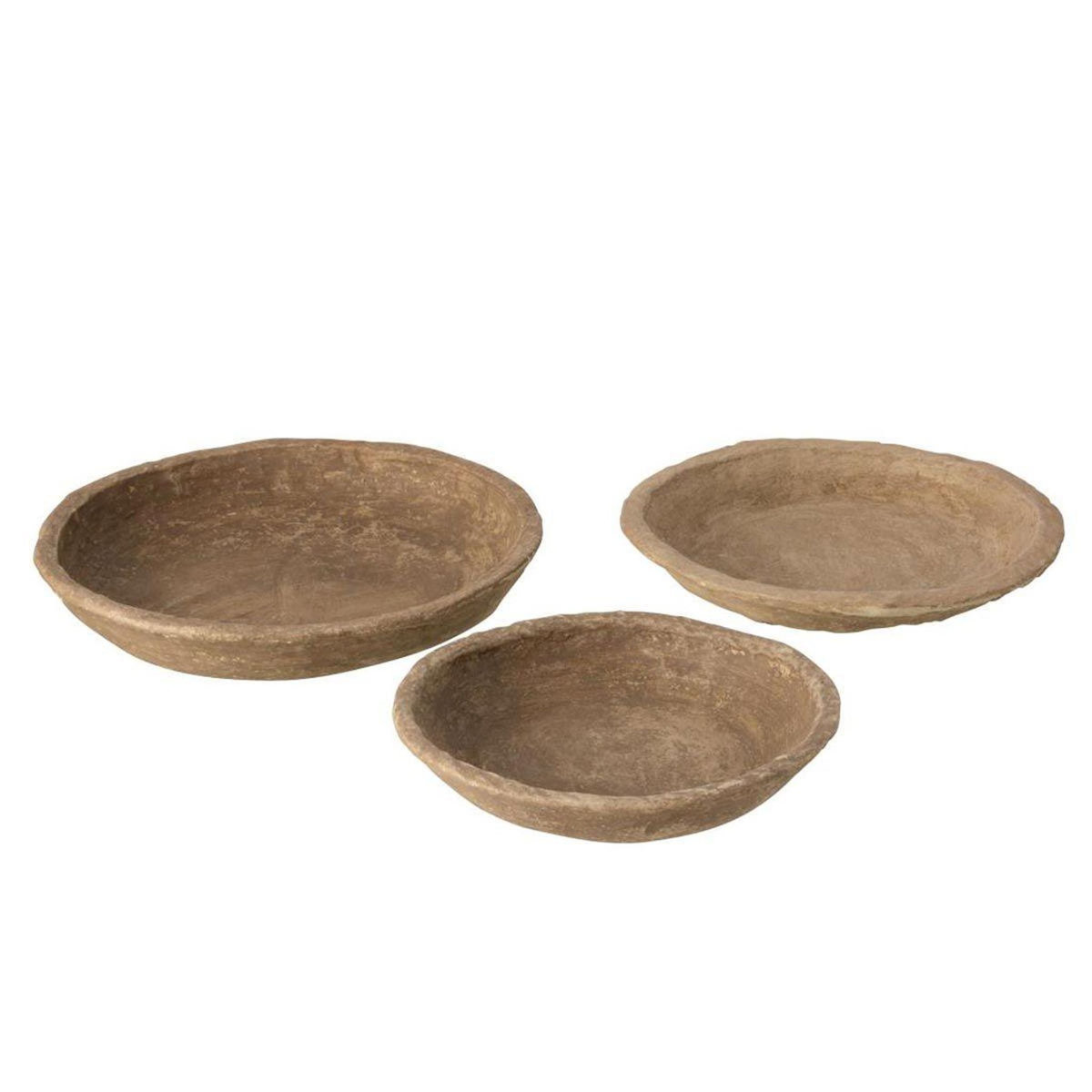 Paris Prix Lot de 3 Coupelles Déco  Chad  40cm Naturel