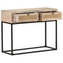 Voir la diapositive 3 : VIDAXL Table console 100x35x76 cm Bois de manguier et canne naturelle