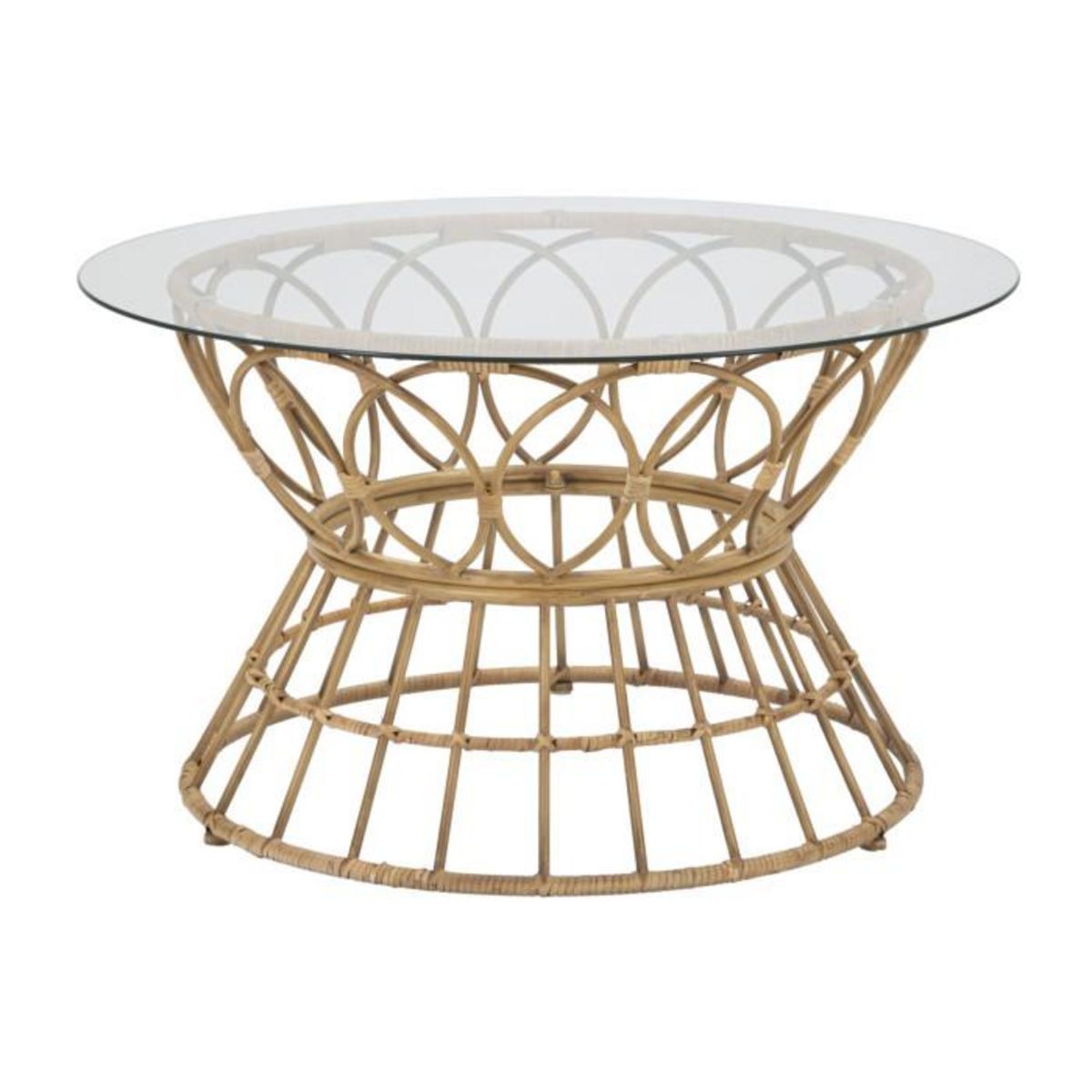 Paris Prix Table Basse en Verre  Panama  75cm Naturel