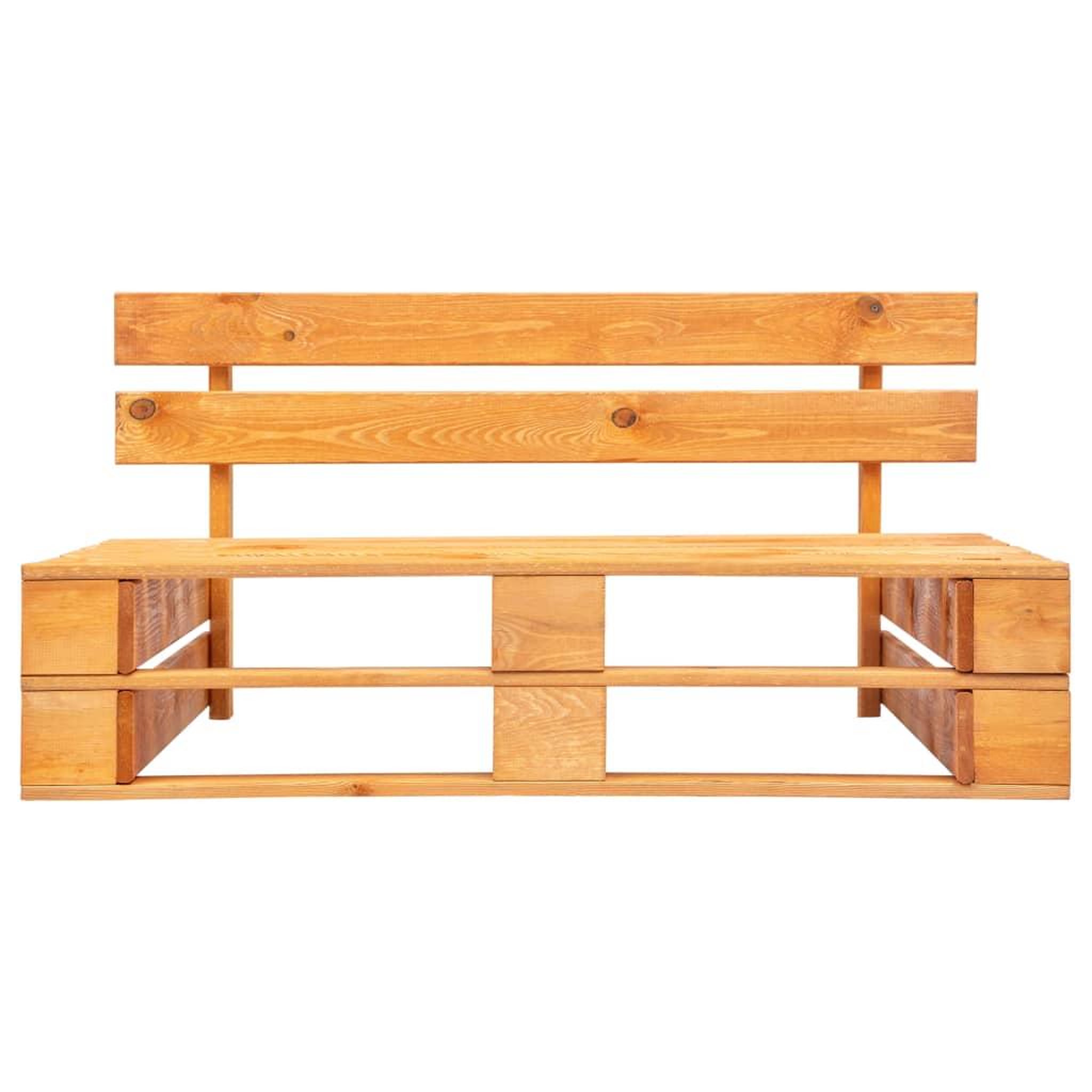 Voir la diapositive 3 : VIDAXL Canape central palette de jardin marron miel bois pin impregne