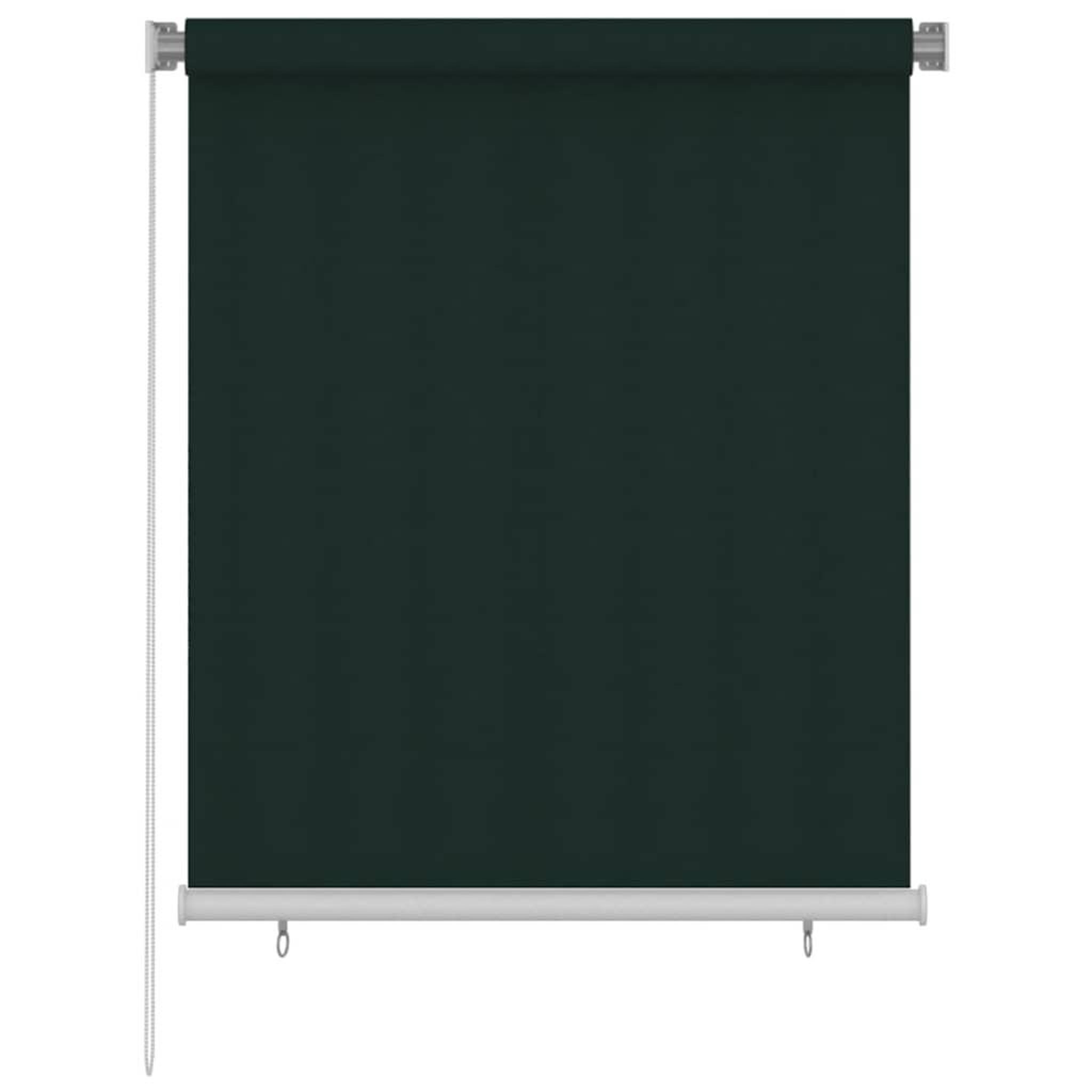 VIDAXL Store roulant d'exterieur 125 (l) x 140 (h) cm vert fonce hdpe
