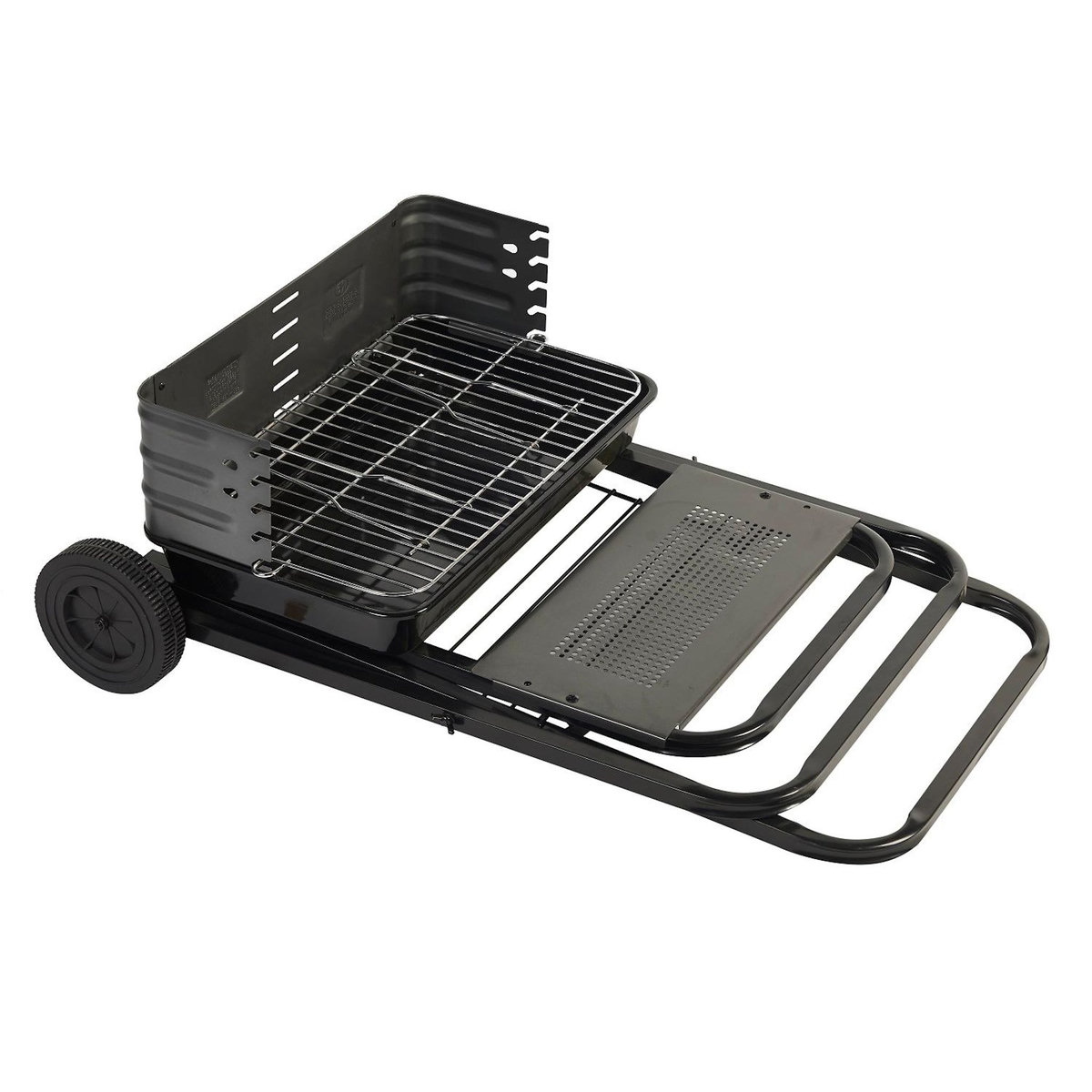 GARDENSTAR Barbecue charbon de bois pliable en acier 60,5x82x70 cm