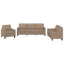 Voir la diapositive 2 : VIDAXL Ensemble de canapes 3 pcs avec coussins Cappuccino Similicuir