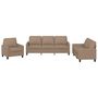 Voir la diapositive 2 : VIDAXL Ensemble de canapes 3 pcs avec coussins Cappuccino Similicuir
