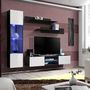 Voir la diapositive 2 : Paris Prix Meuble TV Mural Design  Fly XXII  210cm Blanc & Noir