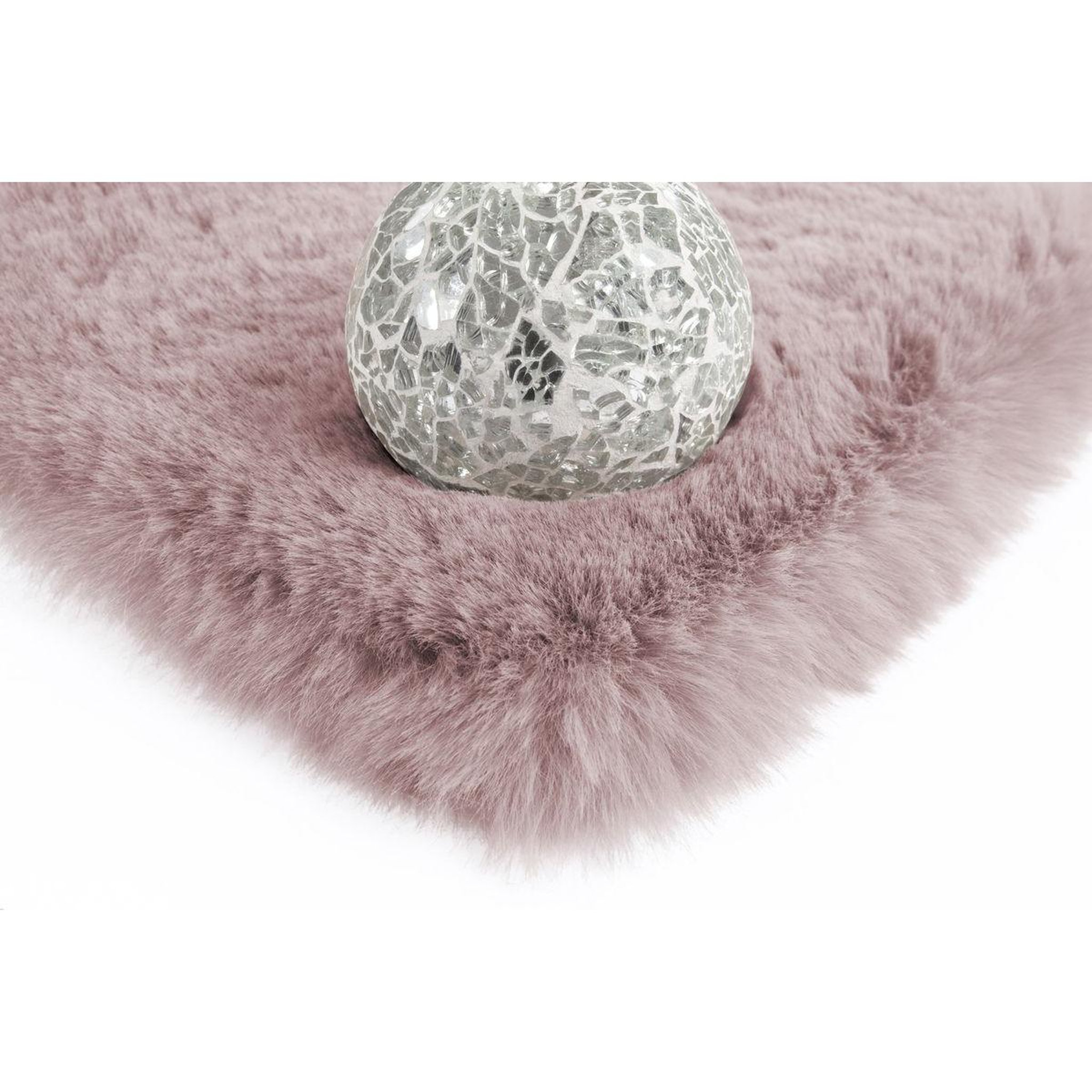 Voir la diapositive 3 : Paris Prix Tapis Tufté à la Main à Poils Longs  Rabbit  Rose