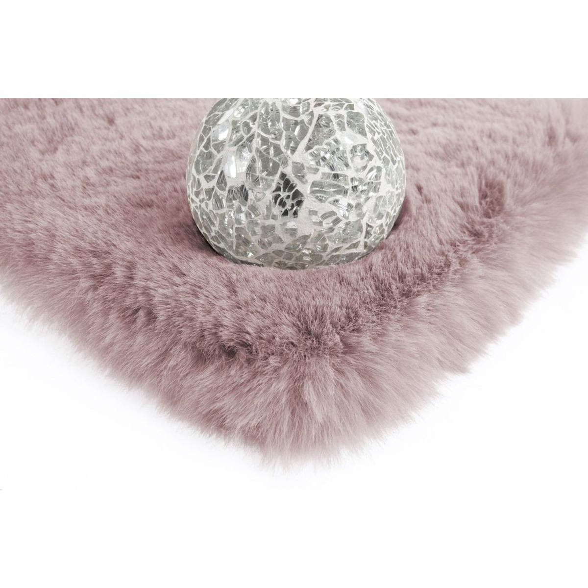Paris Prix Tapis Tufté à la Main à Poils Longs  Rabbit  Rose