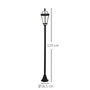 Voir la diapositive 3 : OUTSUNNY Lot de 2 luminaires extérieurs solaires lampadaires lanternes classiques LED 15 Lm Ø 18,5 x 129H cm noir