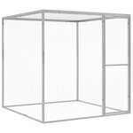 VIDAXL Cage pour chat 1,5x1,5x1,5 m Acier galvanise
