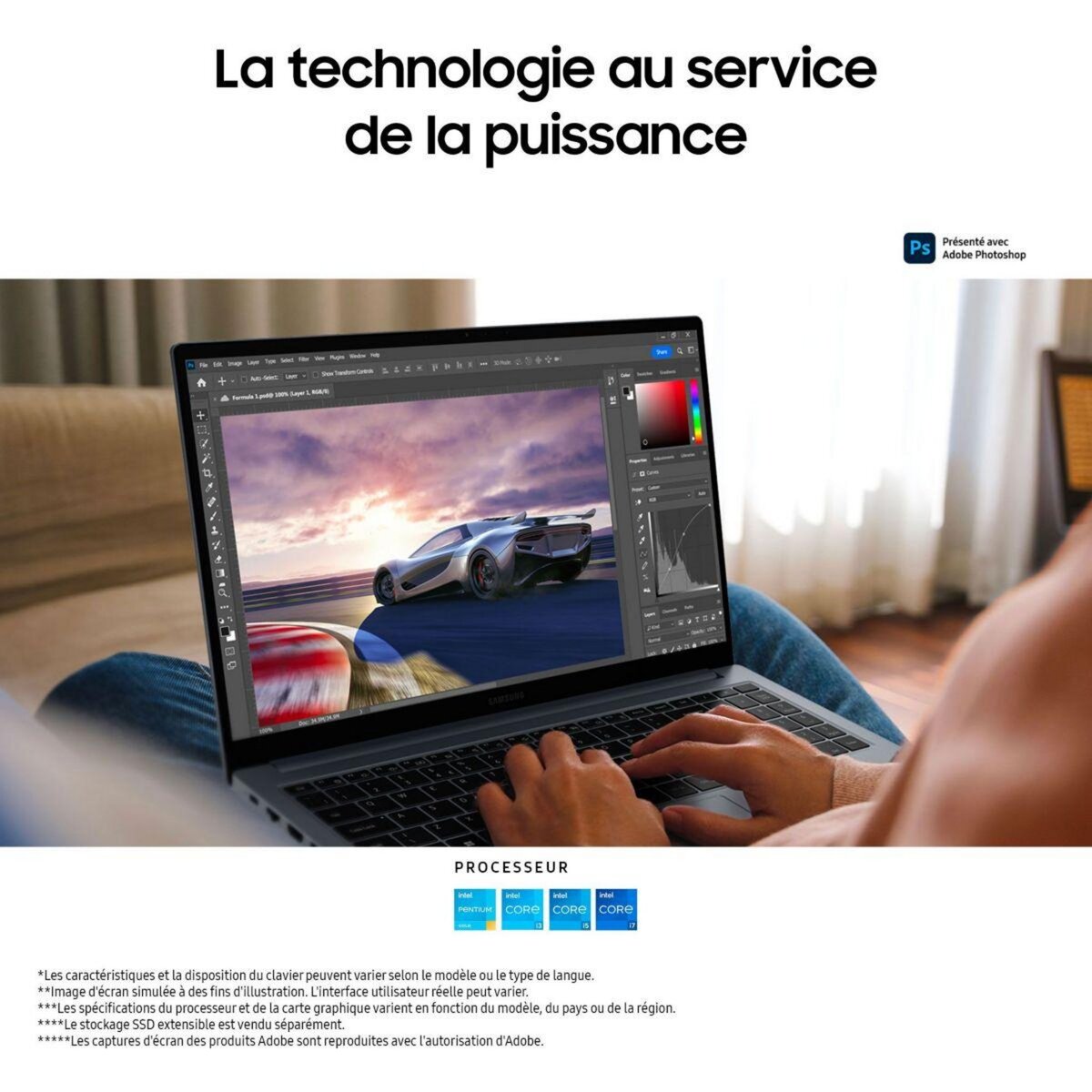 Samsung Ordinateur portable Galaxy Book4 15.6' I5 8Go 256Go