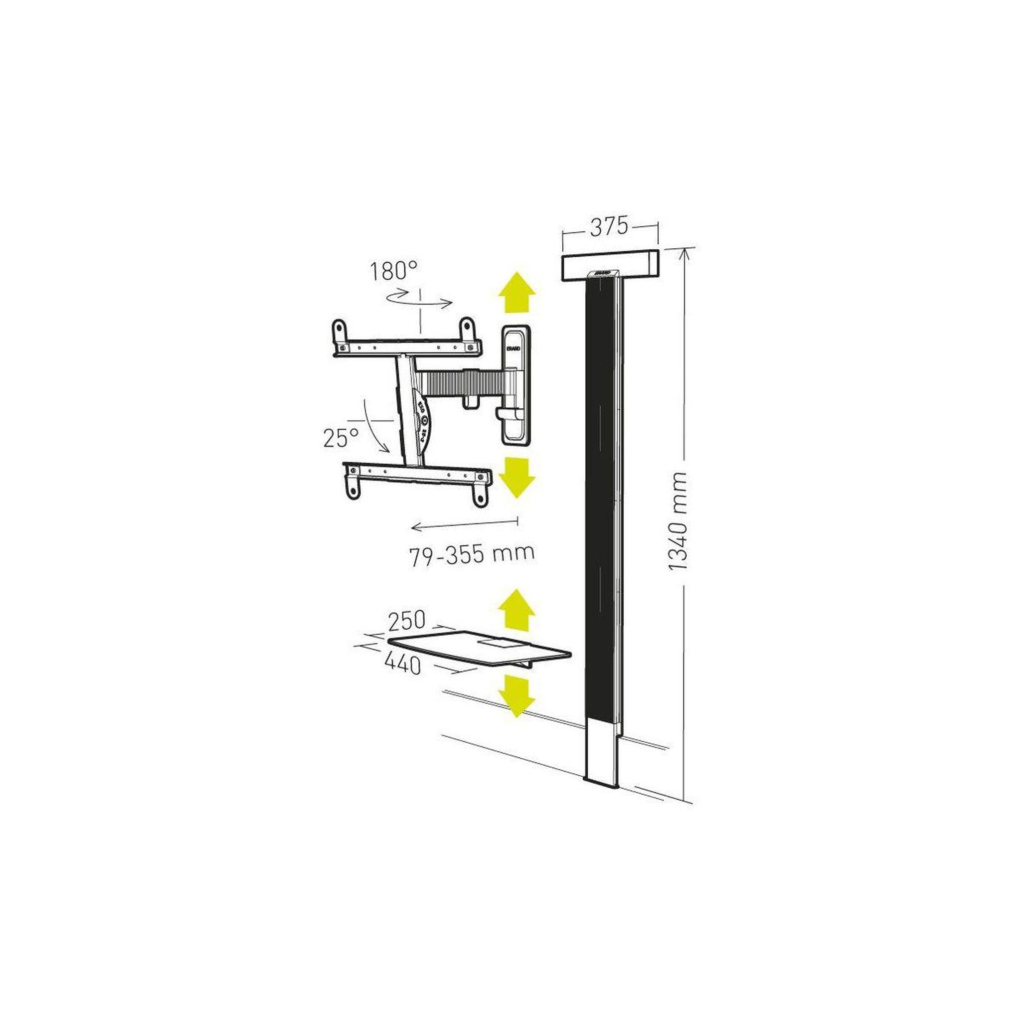 Voir la diapositive 5 : Erard Support mural tv exostand 400