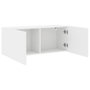 Voir la diapositive 5 : VIDAXL Meuble TV mural blanc 100x30x41 cm
