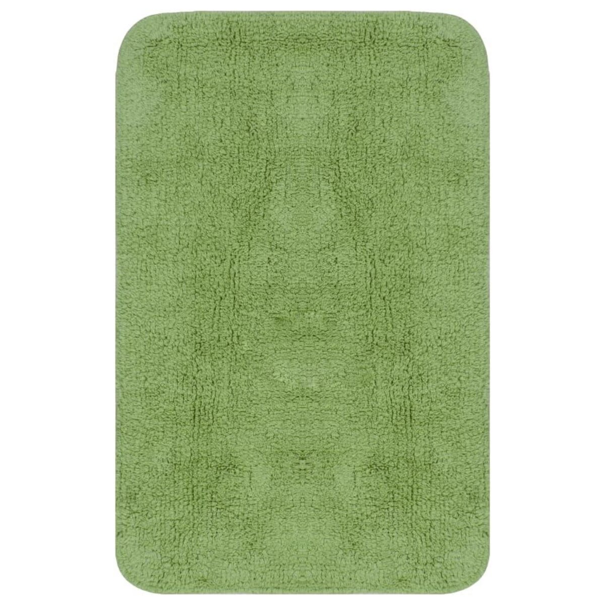 VIDAXL Jeu de tapis de salle de bain 3 pcs Tissu Vert