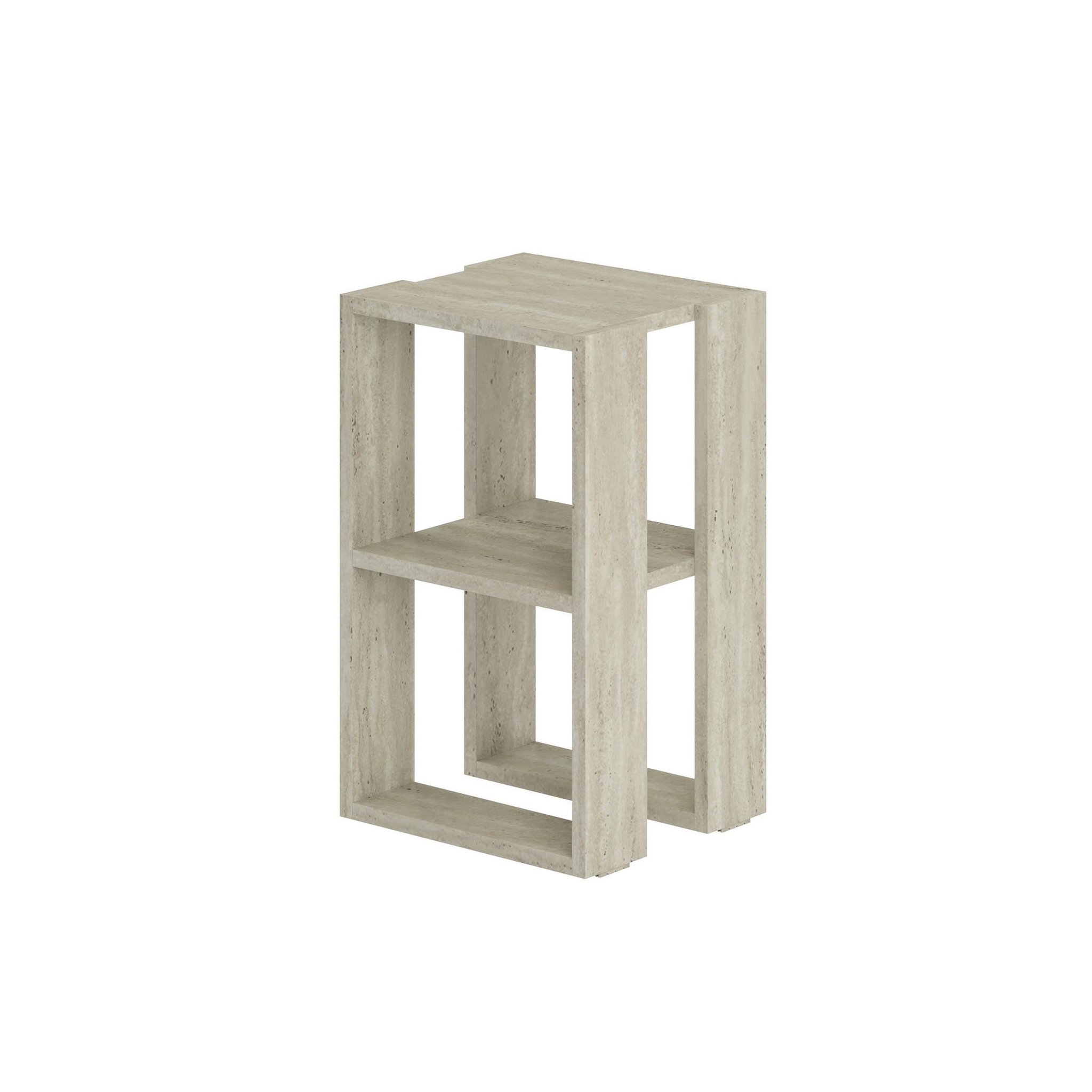 Habitat et Jardin Table de chevet en bois  lonie  30 x 30 x 55 cm - travertin