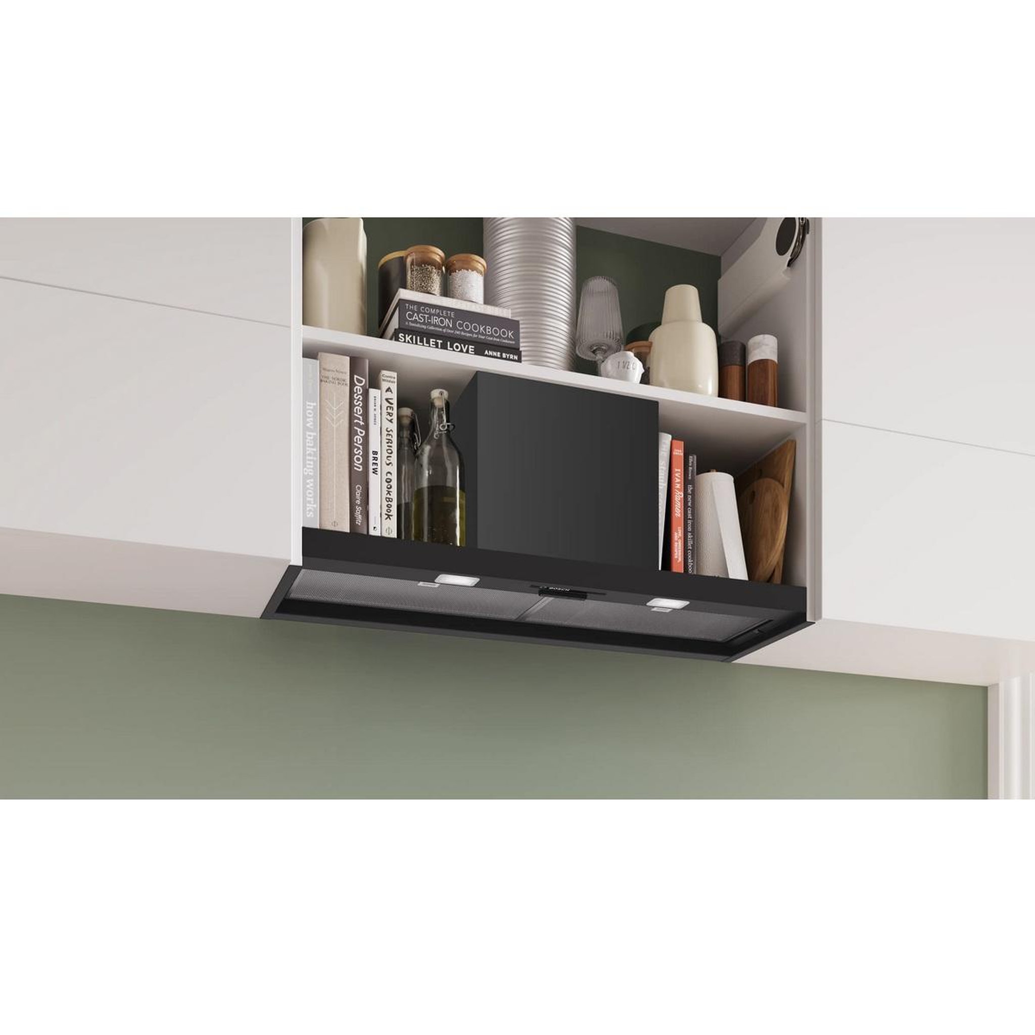 Voir la diapositive 6 : BOSCH Hotte décorative intégrée 90cm 384m3/h noir mat - dbb93bc60