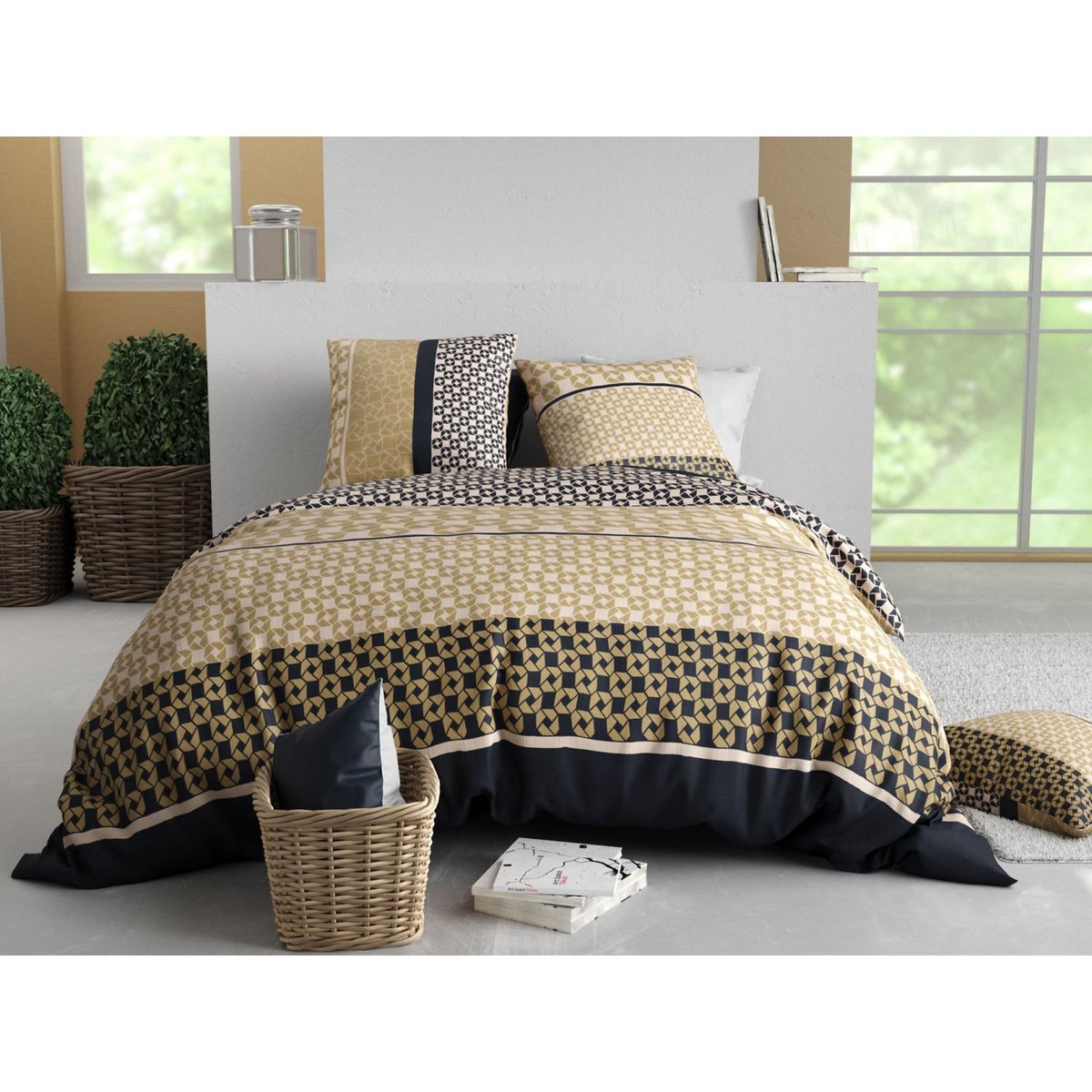 ATELIER DU COTON Parure housse de couette 100% coton 57fils luxore