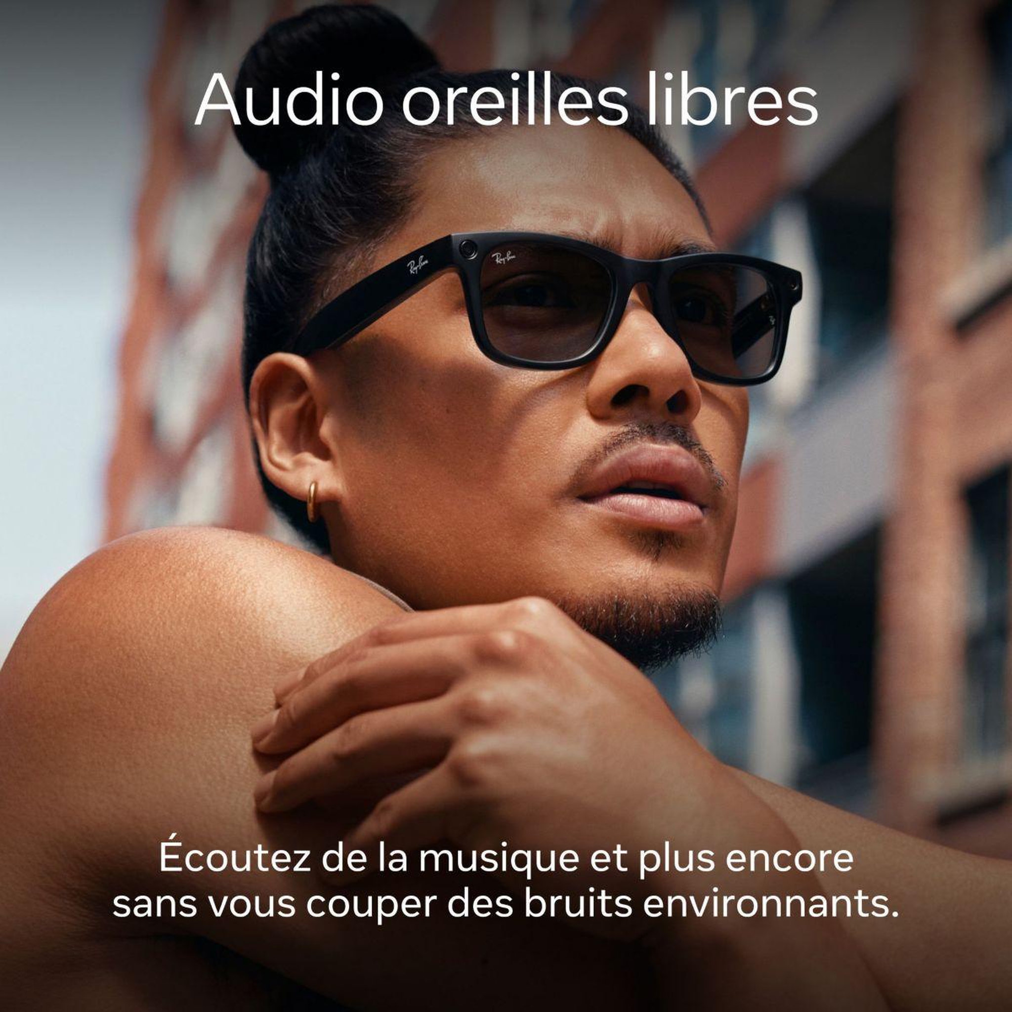 Voir la diapositive 4 : META Lunettes connectées Ray-Ban Wayfarer, Noir Mat, Dégradé Graphite Polarisé